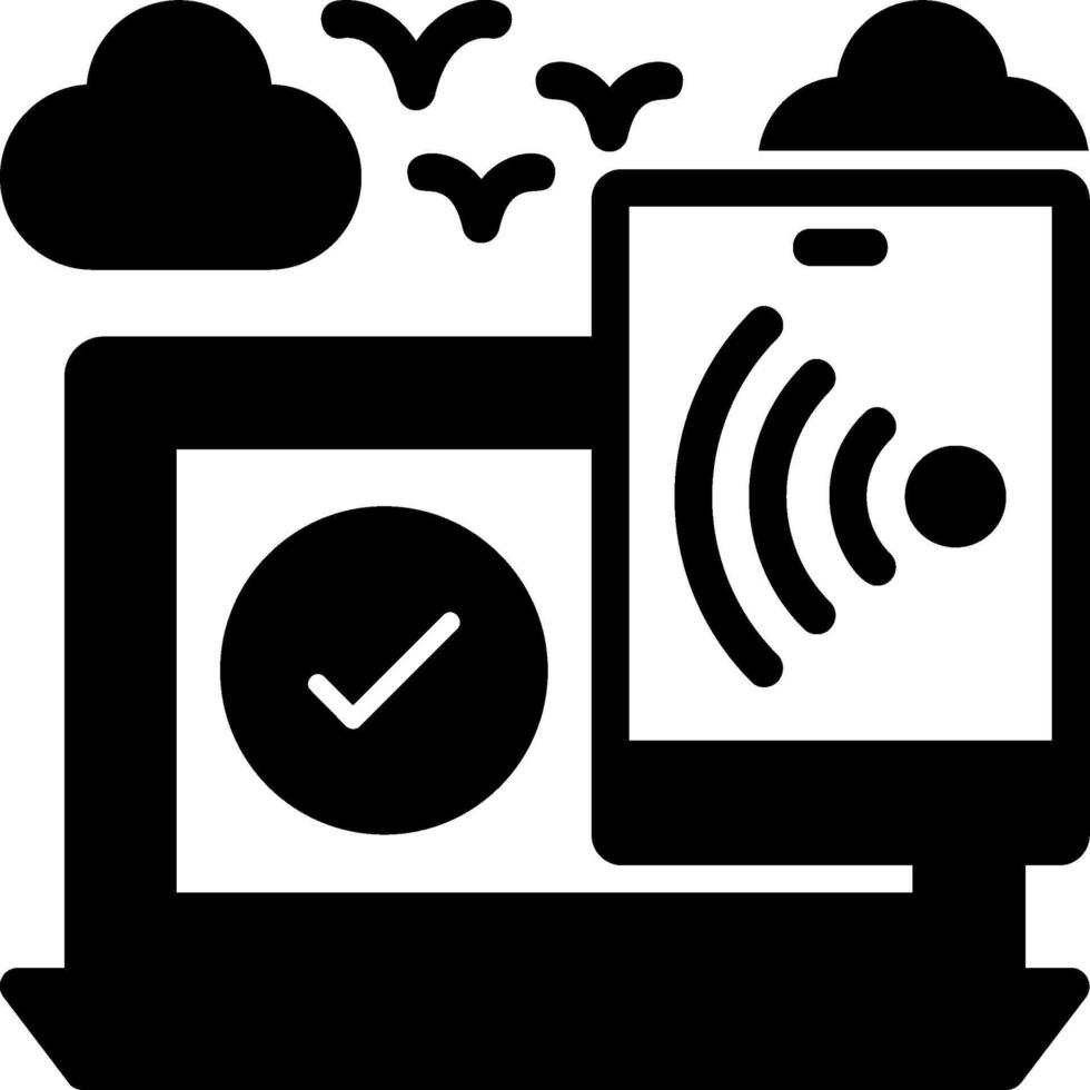 icône de glyphe de point d'accès mobile vecteur