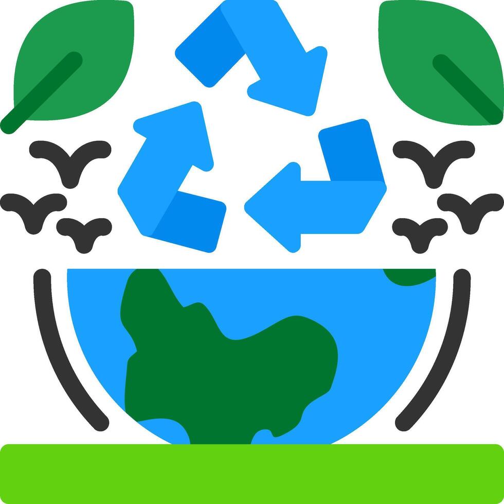 recycler symbole plat icône vecteur