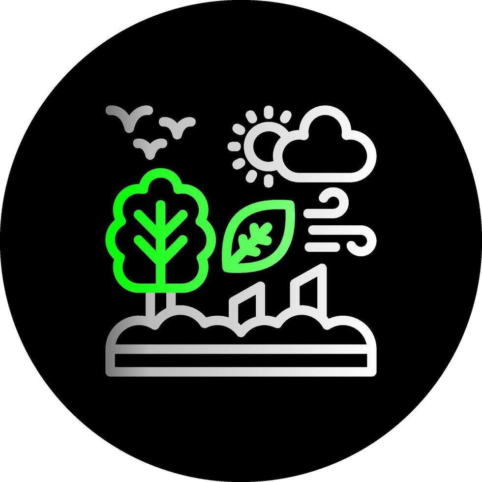 la déforestation double pente cercle icône vecteur