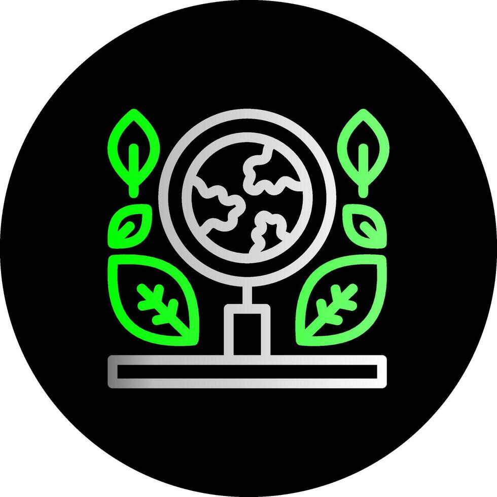 vert recherche double pente cercle icône vecteur