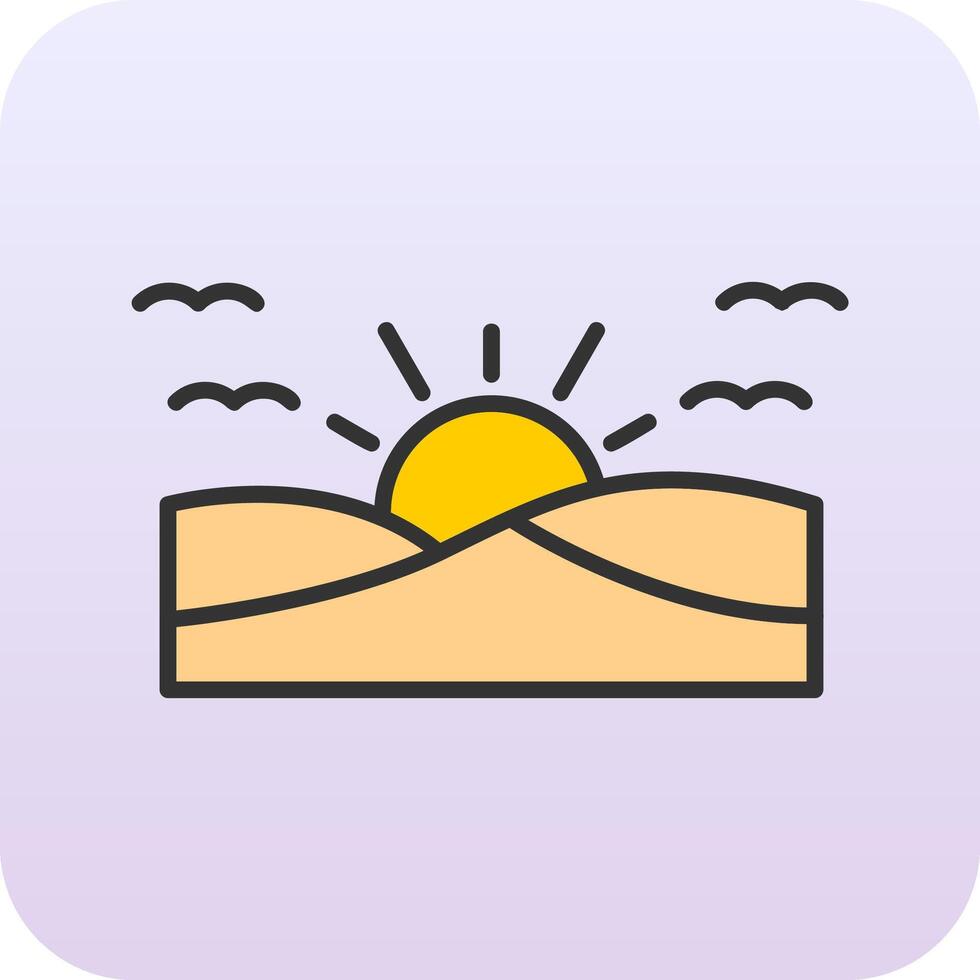 icône de vecteur de coucher de soleil