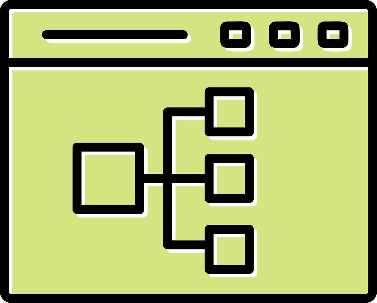 en ligne organigramme vecteur icône