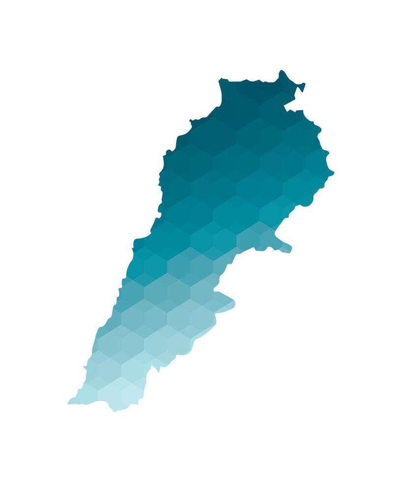 vecteur isolé illustration icône avec simplifié bleu silhouette de Liban carte. polygonal géométrique style. blanc Contexte