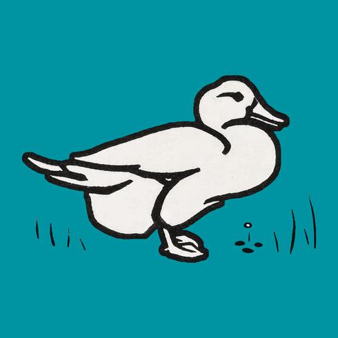 Canard (1923-1924) de Julie de Graag (1877-1924). Original du musée Rijks. Augmenté numériquement par rawpixel. vecteur