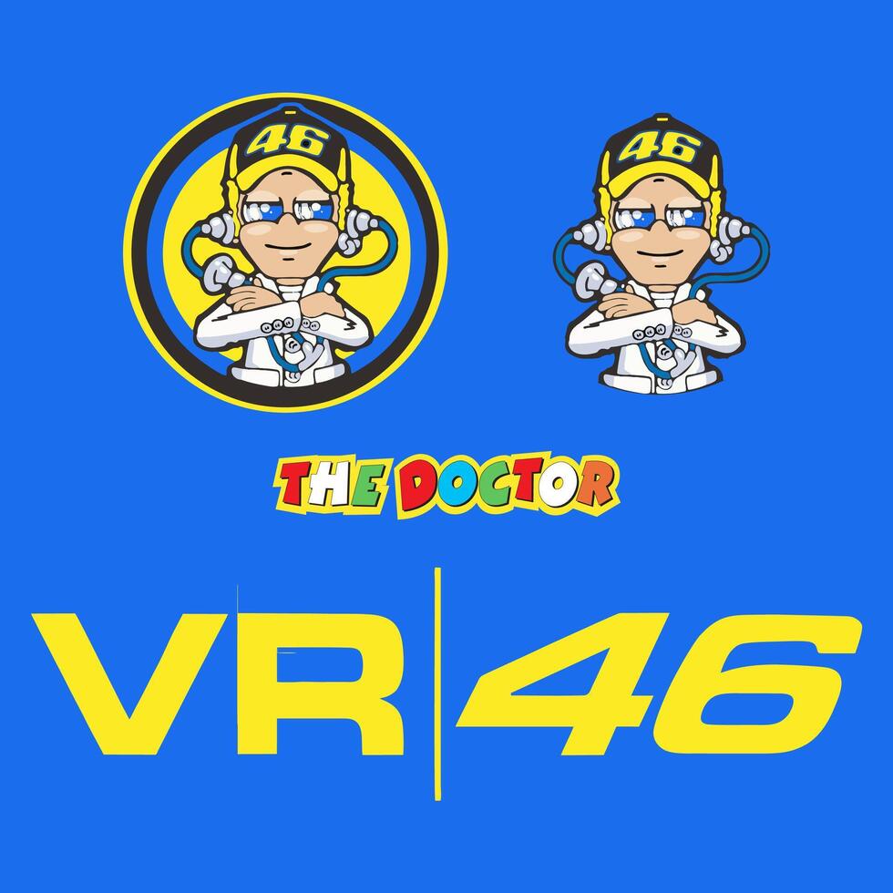 le médecin vr 46 logo vecteur illustration