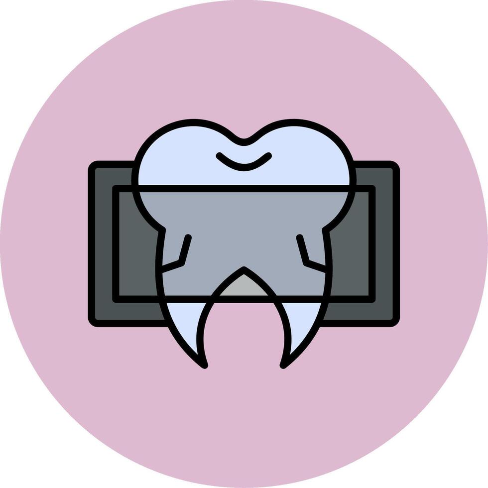 dentaire X rayon vecteur icône