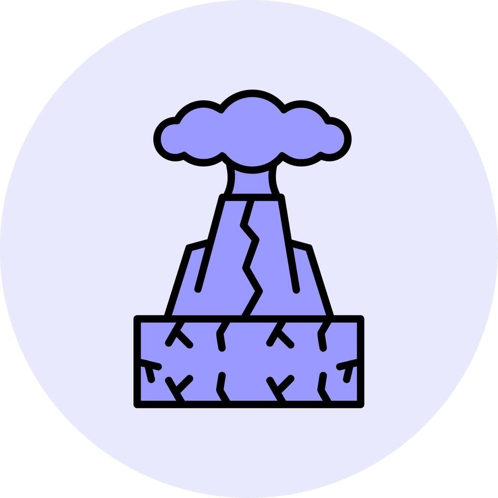 icône de vecteur de volcan