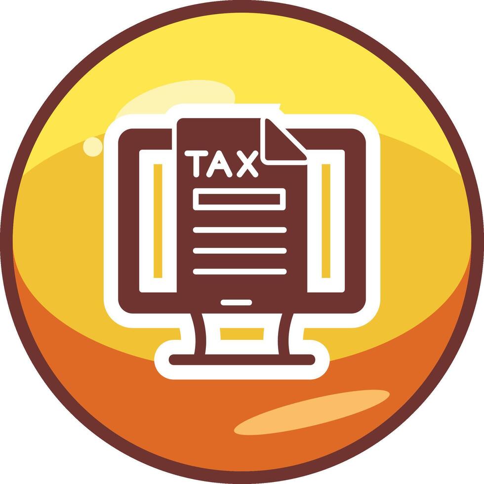 icône de vecteur de taxe en ligne