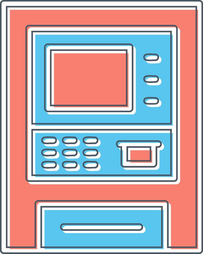 icône de vecteur de guichet automatique