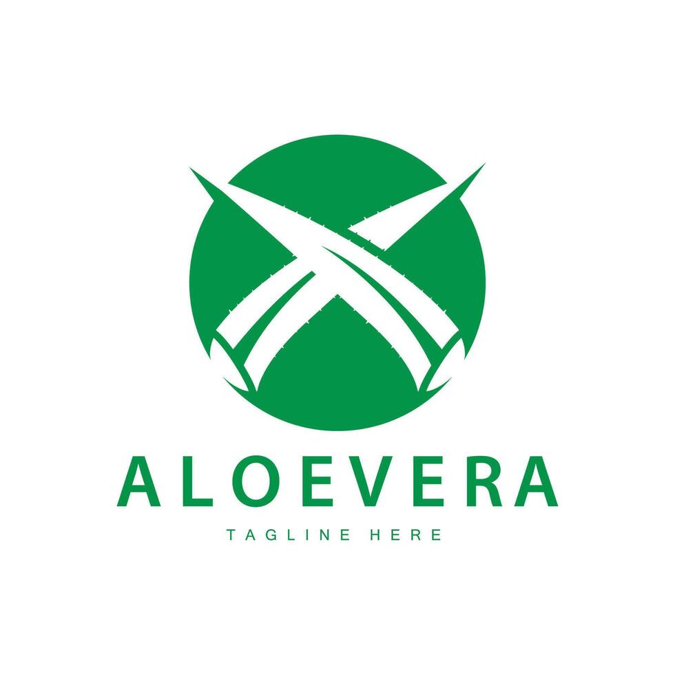 aloès Vera logo cosmétique conception Facile vert plante santé symbole vecteur illustration