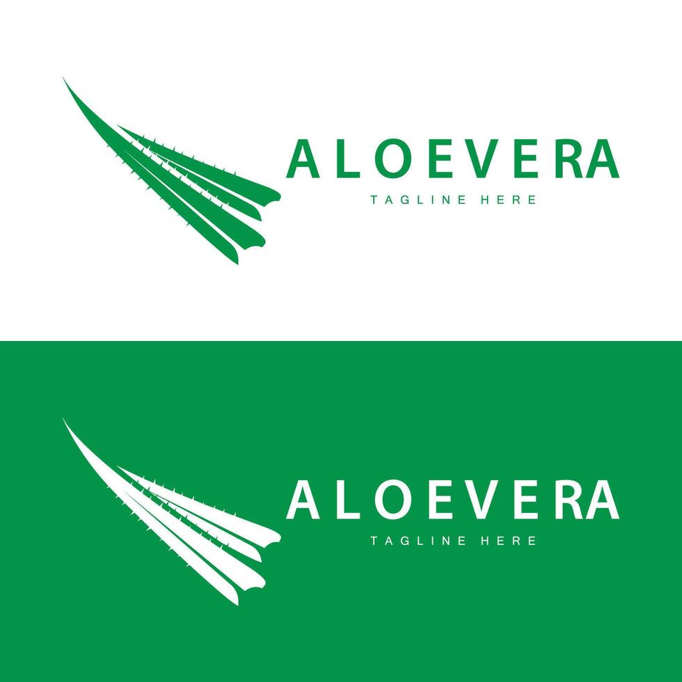 aloès Vera logo cosmétique conception Facile vert plante santé symbole vecteur illustration