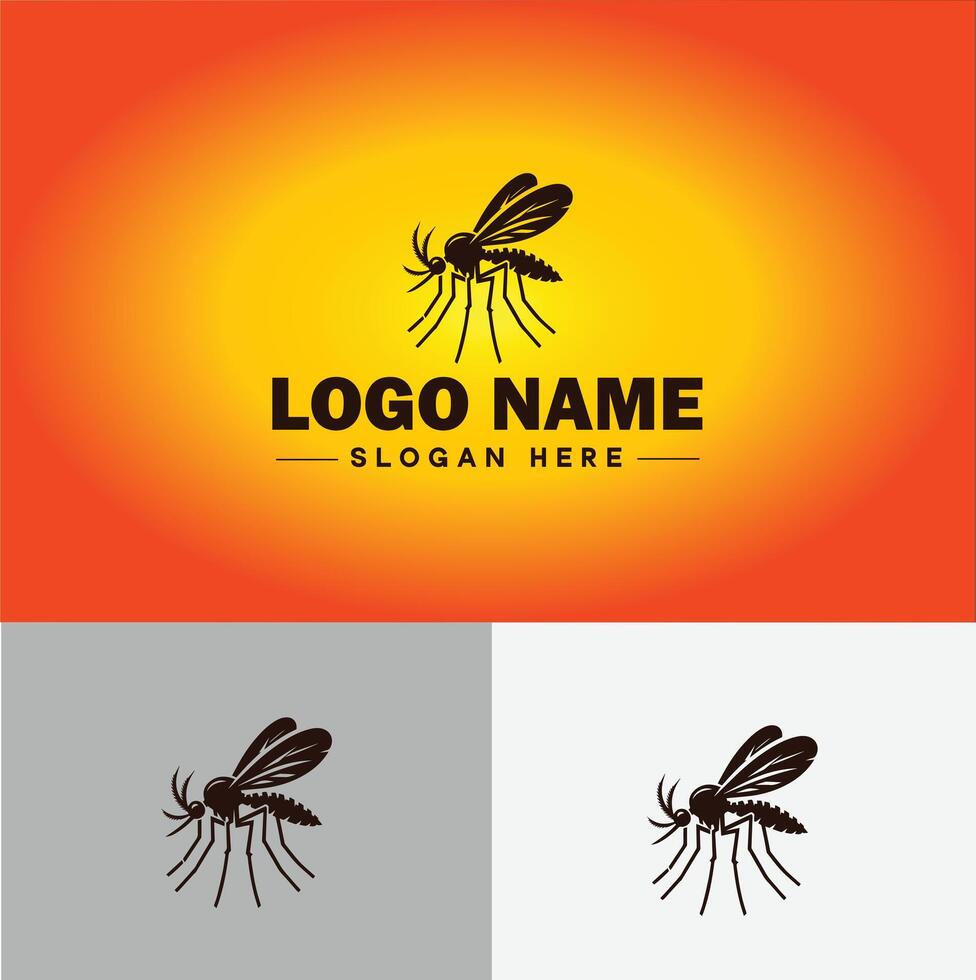 moucheron logo vecteur art icône graphique pour affaires marque icône moustique logo modèle