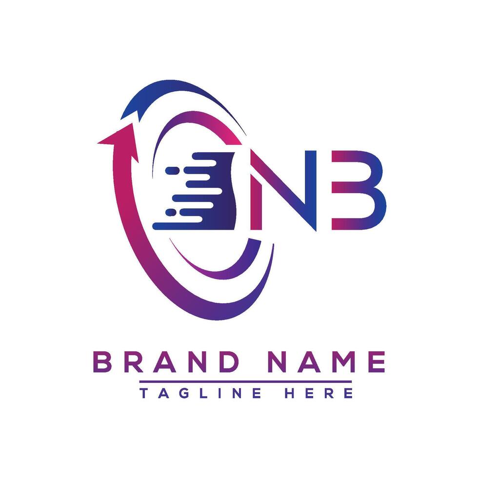 nb lettre logo conception. vecteur logo conception pour entreprise.