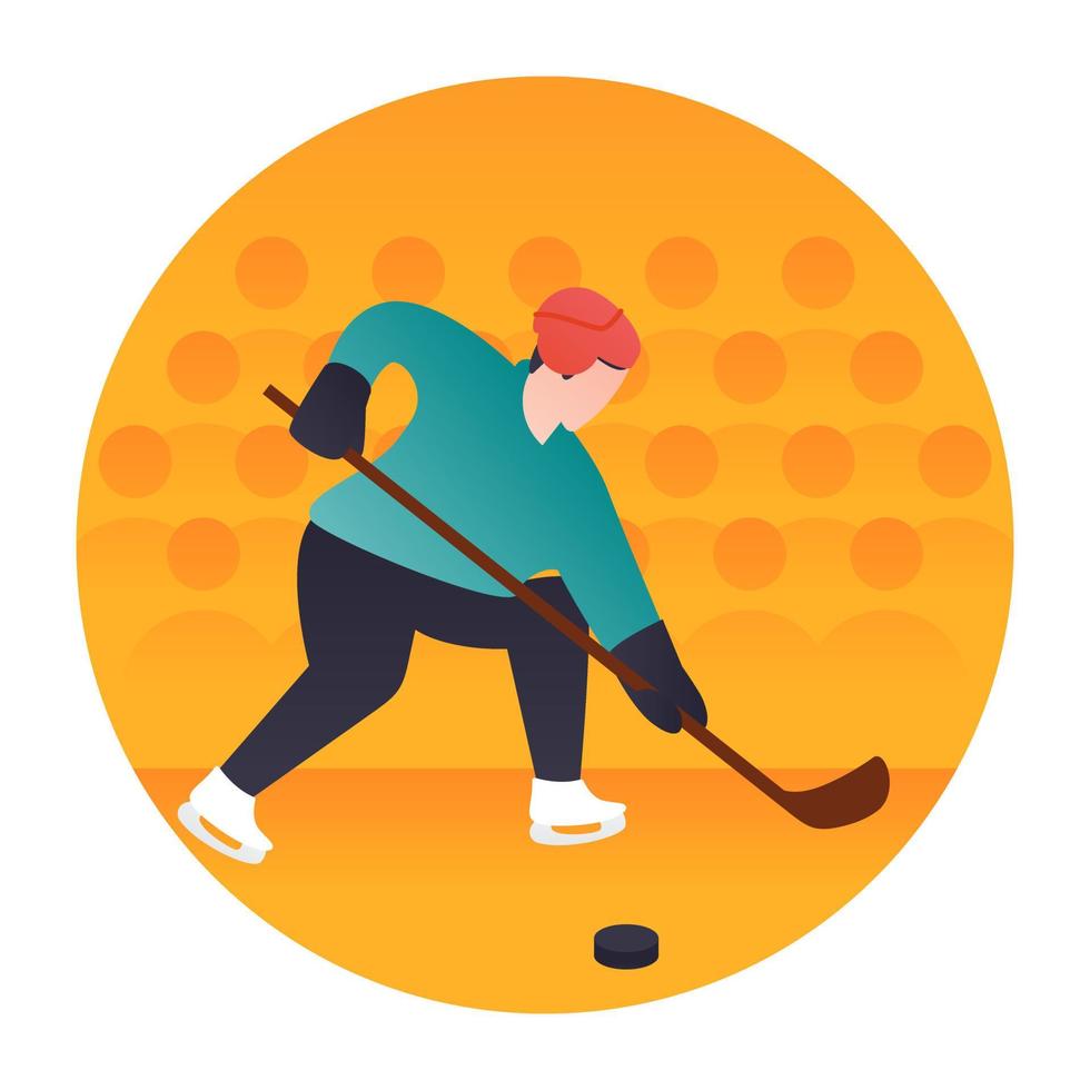 concepts de hockey sur glace à la mode vecteur
