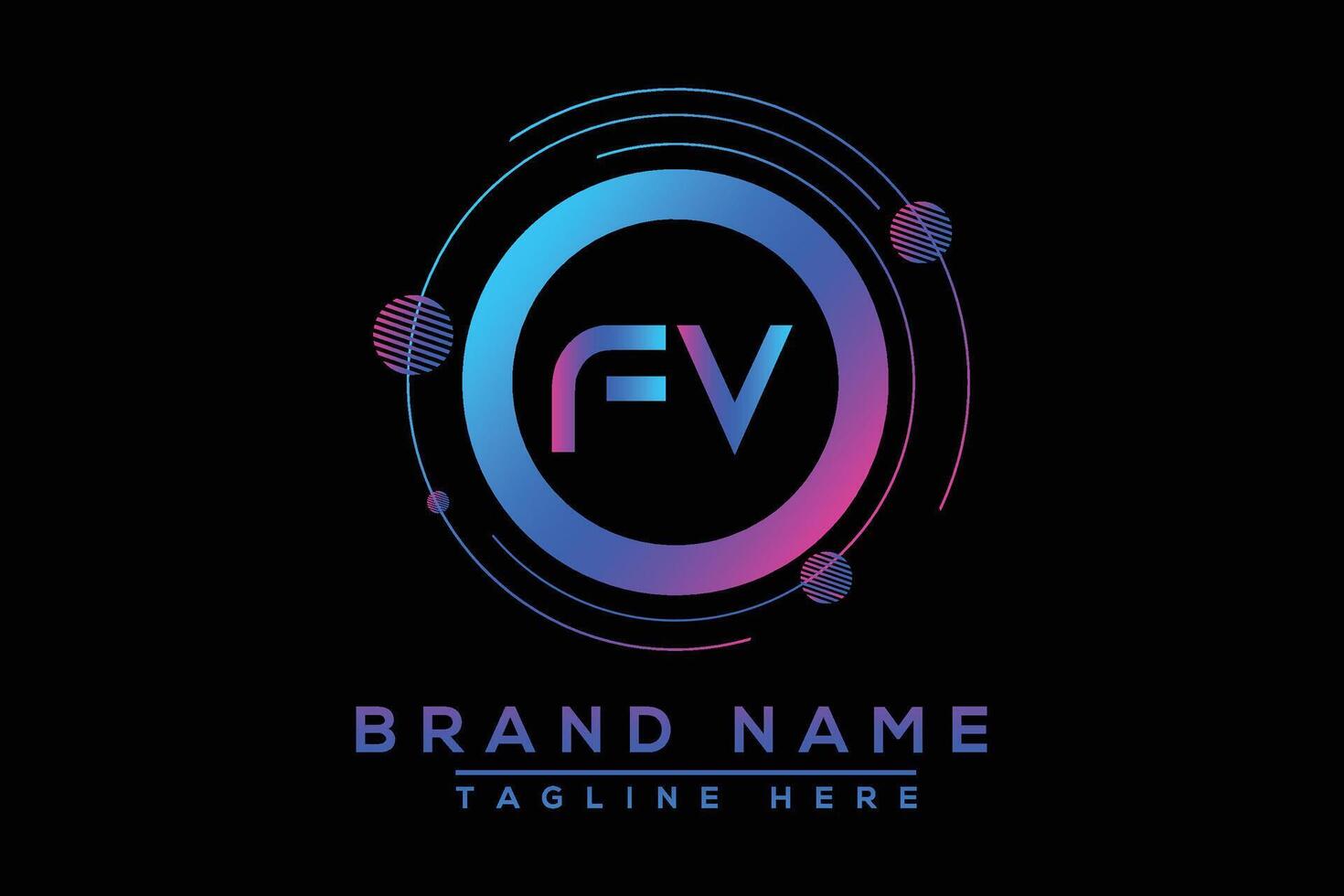 fv lettre logo conception. vecteur logo conception pour entreprise.