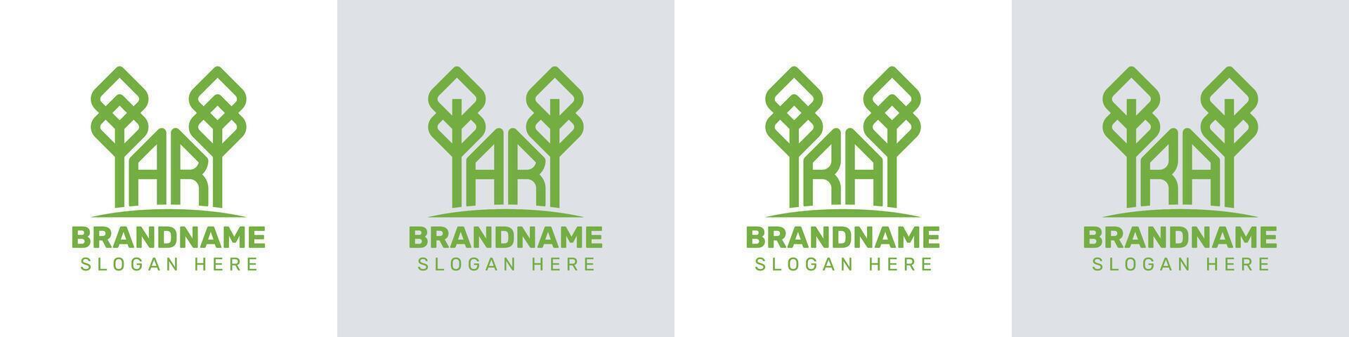 des lettres ar et ra serre logo, pour affaires en relation à plante avec ar ou ra initiales vecteur