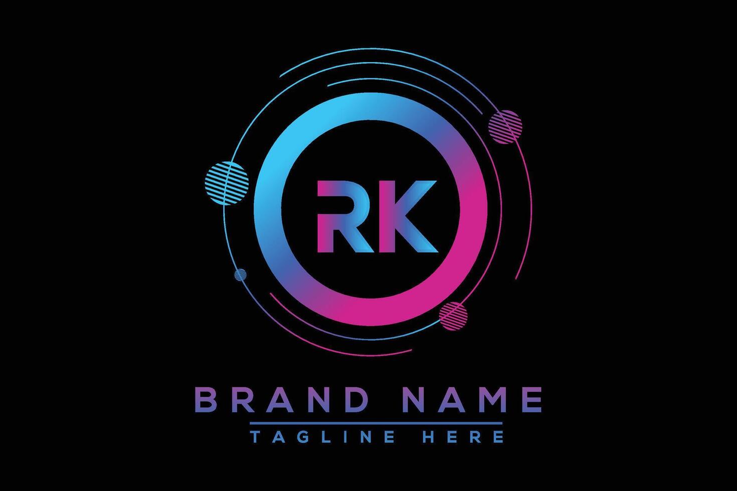 bleu rk lettre logo conception. vecteur logo conception pour entreprise.