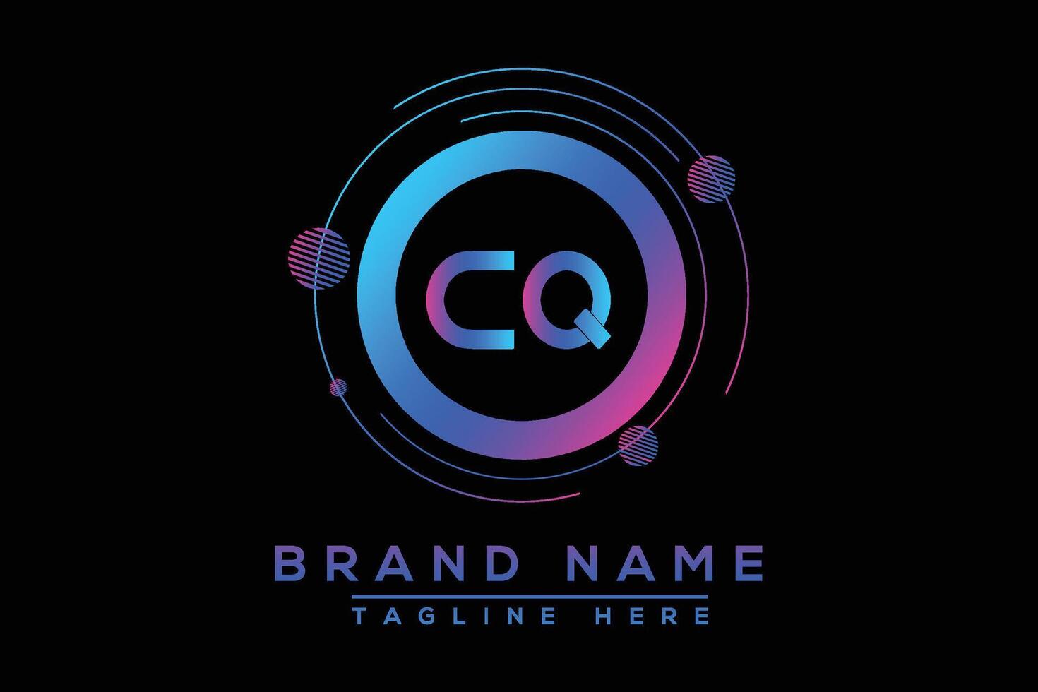 cq lettre logo conception. vecteur logo conception pour entreprise.