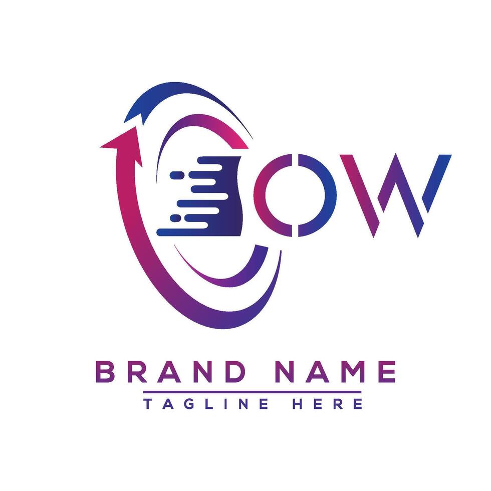 ow lettre logo conception. vecteur logo conception pour entreprise.