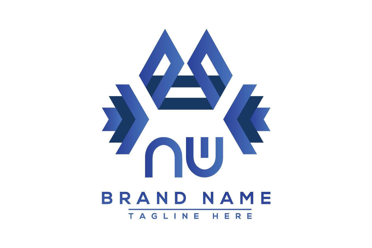 lettre nouveau bleu logo conception. vecteur logo conception pour entreprise.