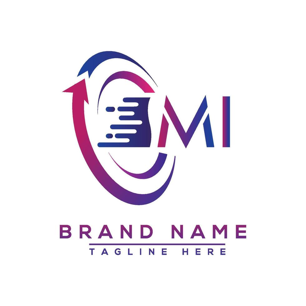 mi lettre logo conception. vecteur logo conception pour entreprise.