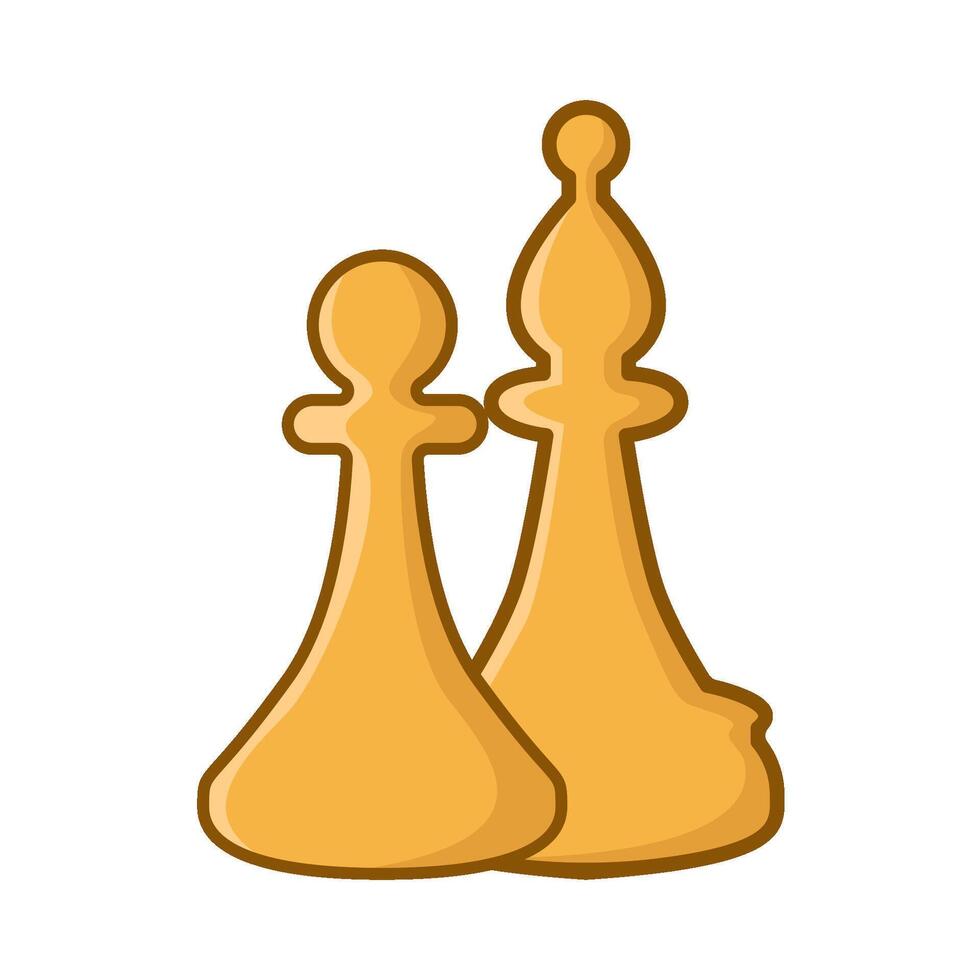 pion échecs avec évêque échecs illustration vecteur