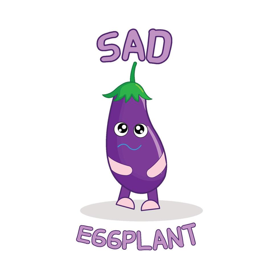 aubergine personnage illustration vecteur