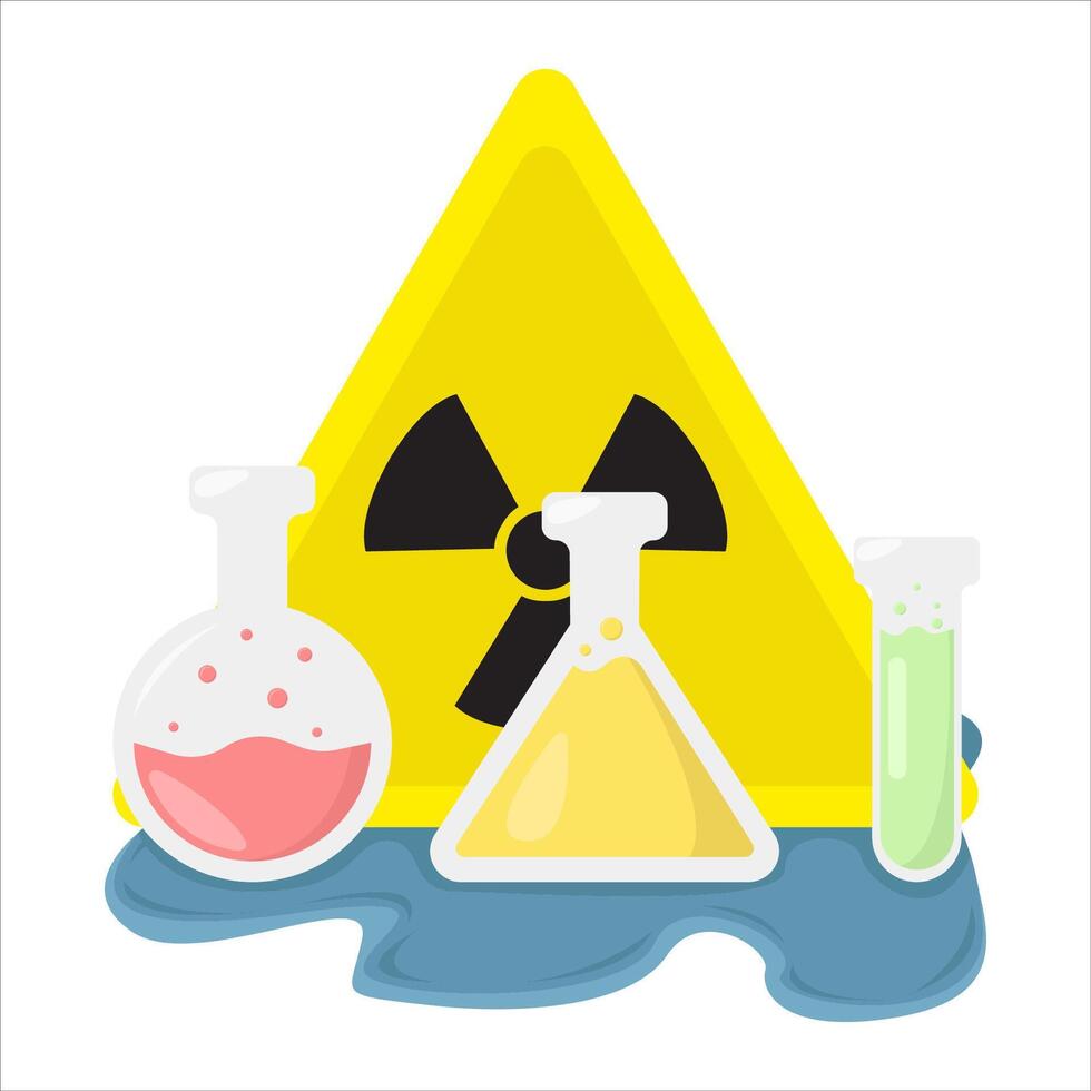 radiation conseil, potion avec l'eau radiation illustration vecteur