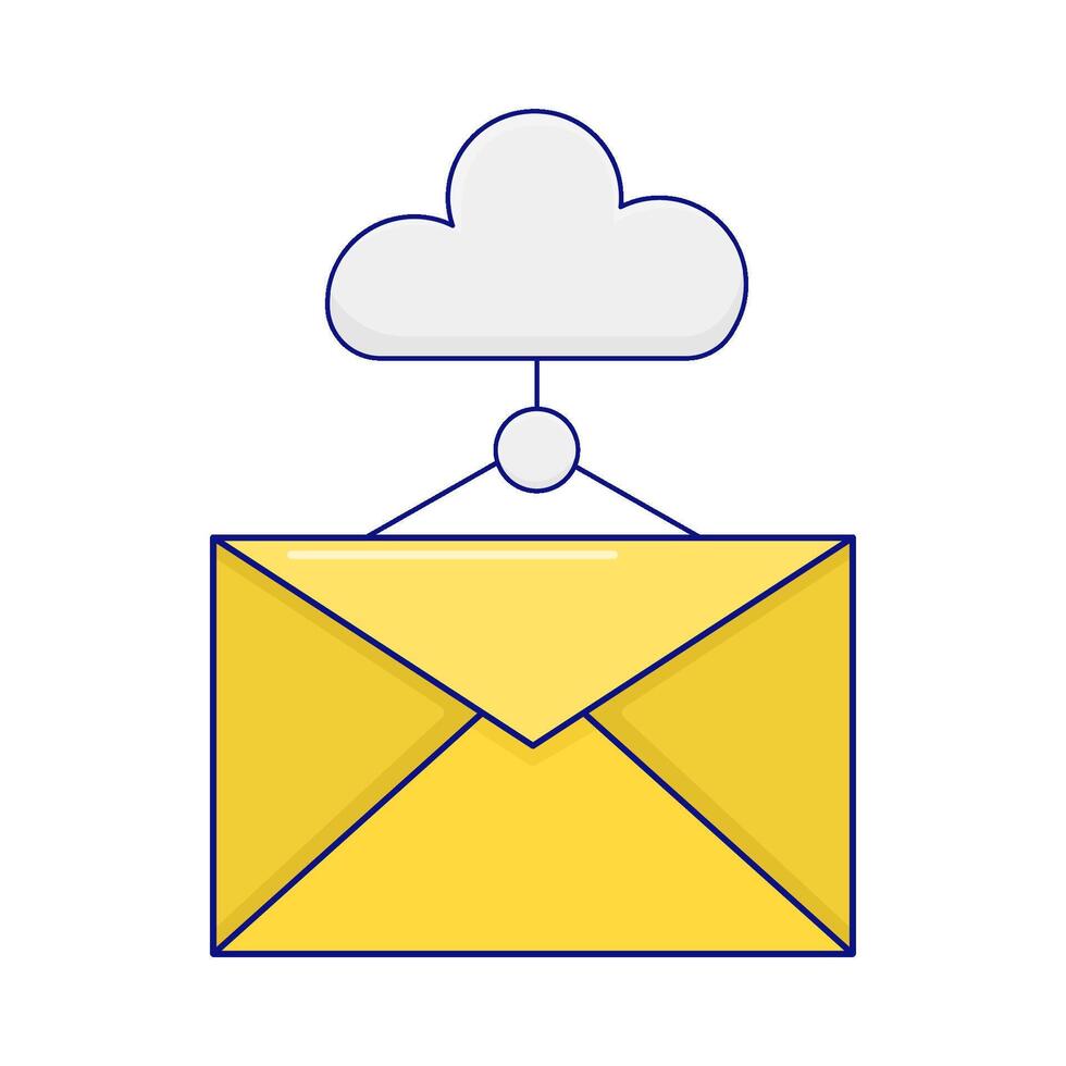 email avec nuage Les données illustration vecteur