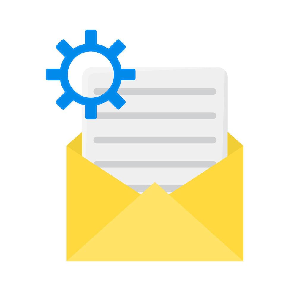 réglage avec email illustration vecteur