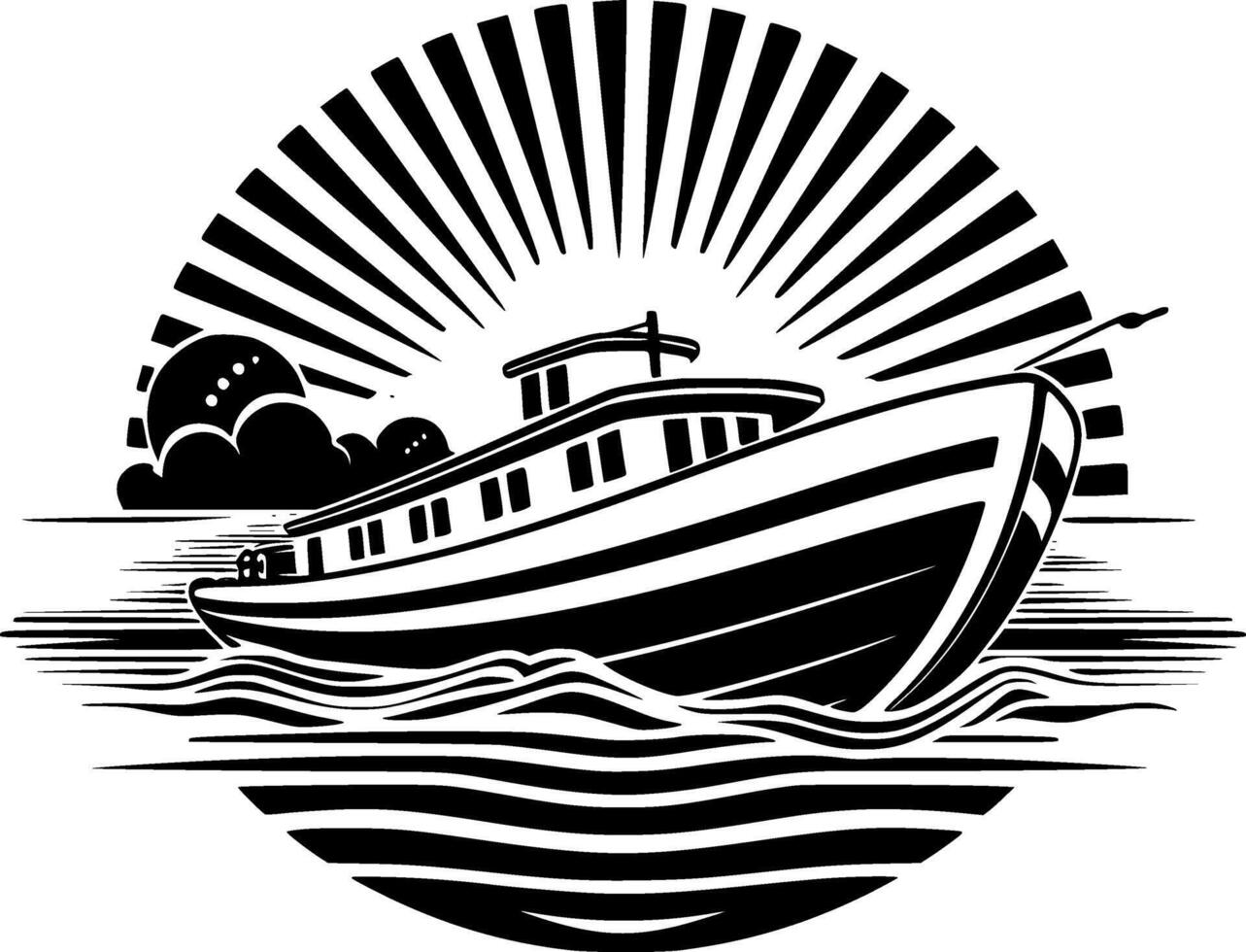 bateau - haute qualité vecteur logo - vecteur illustration idéal pour T-shirt graphique