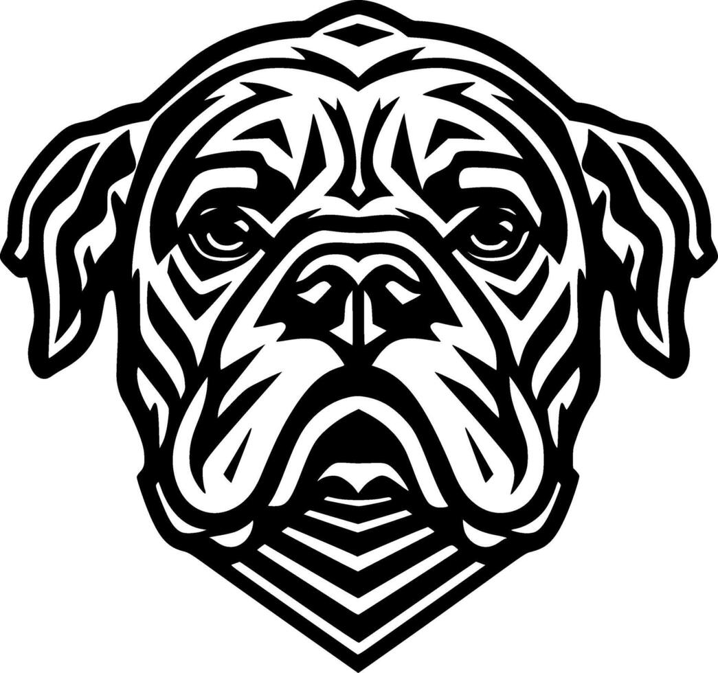 bouledogue - minimaliste et plat logo - vecteur illustration