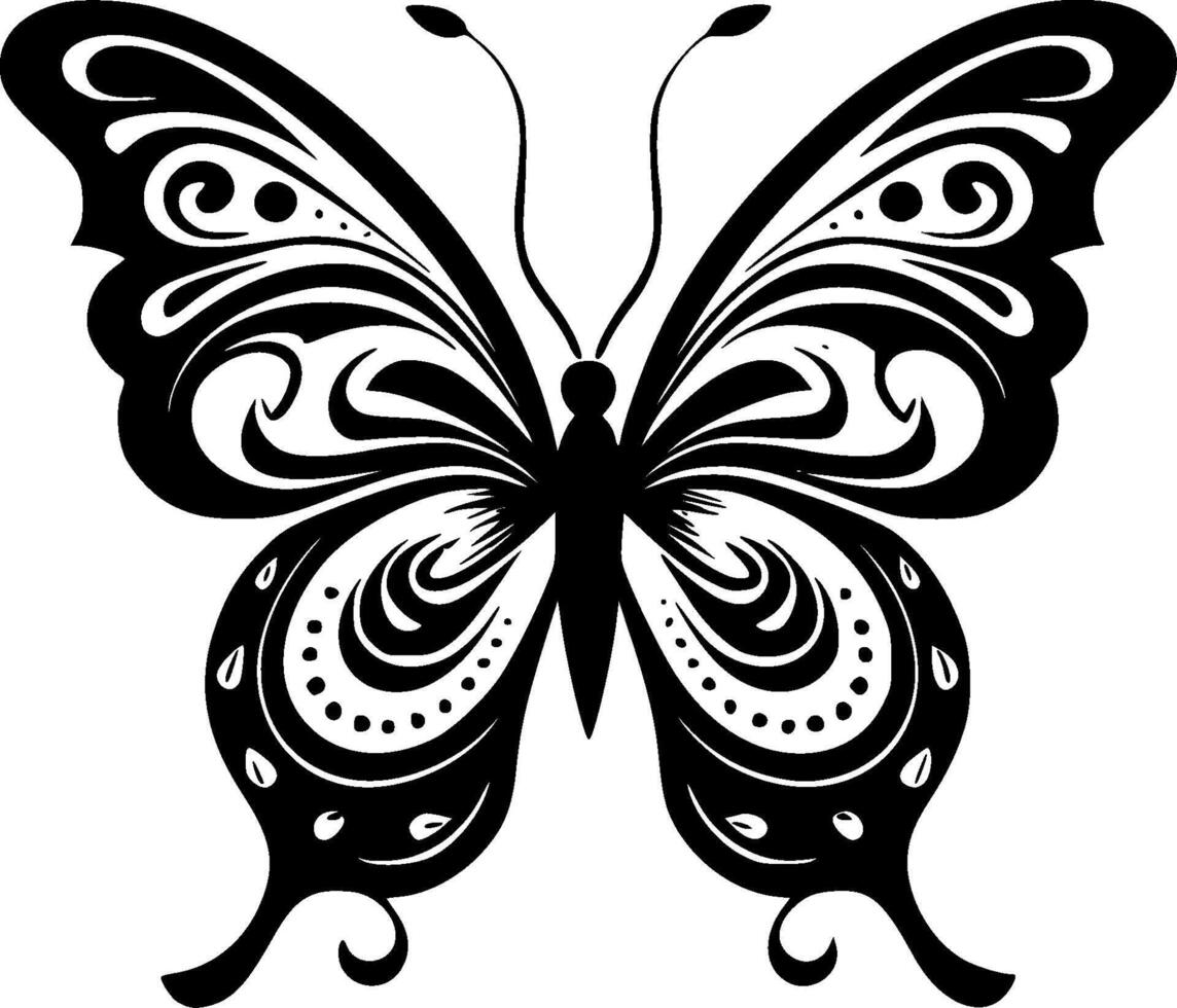 papillon, minimaliste et Facile silhouette - vecteur illustration