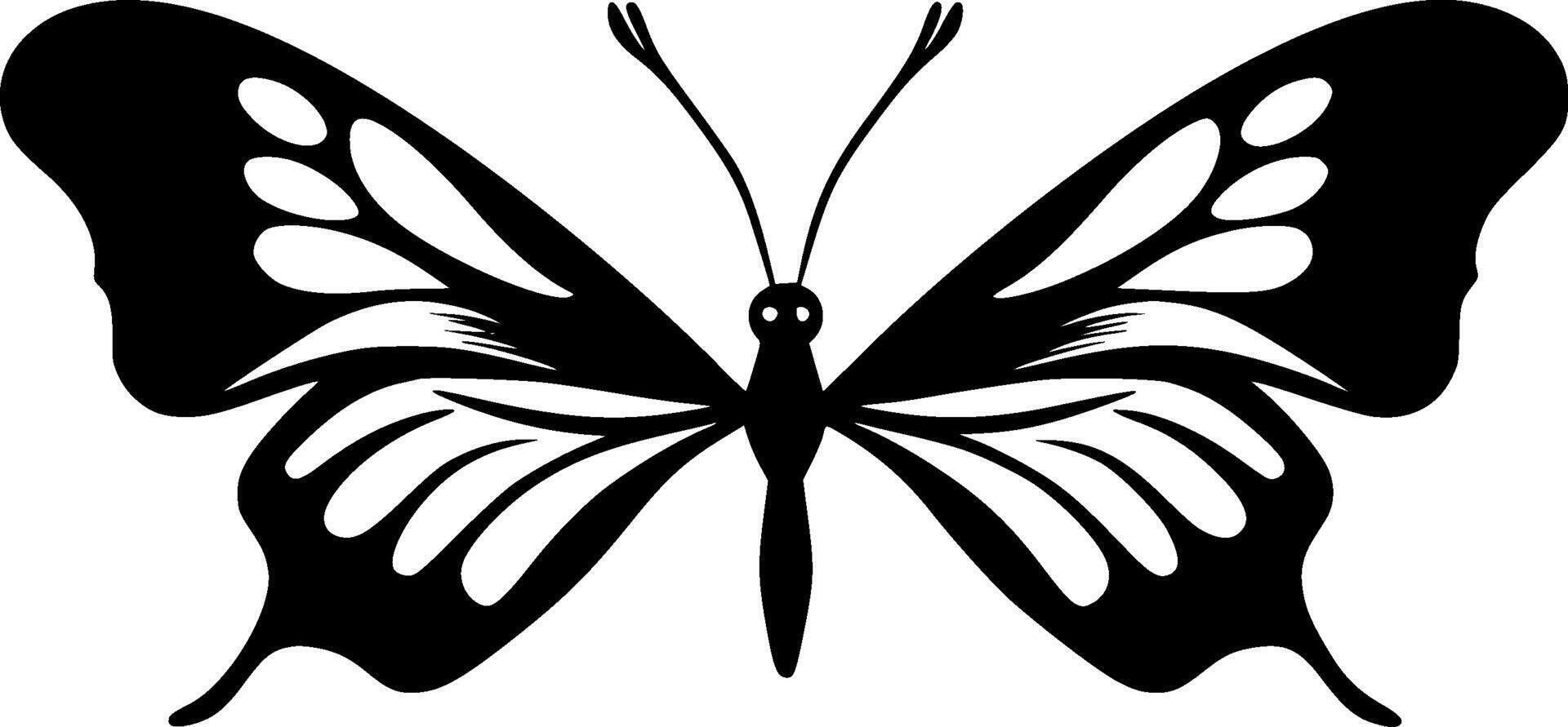 papillons, minimaliste et Facile silhouette - vecteur illustration