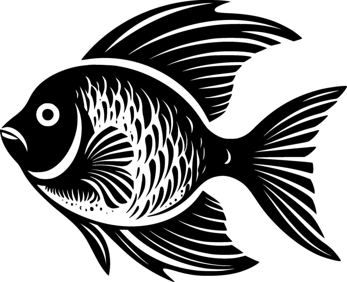 poisson, minimaliste et Facile silhouette - vecteur illustration