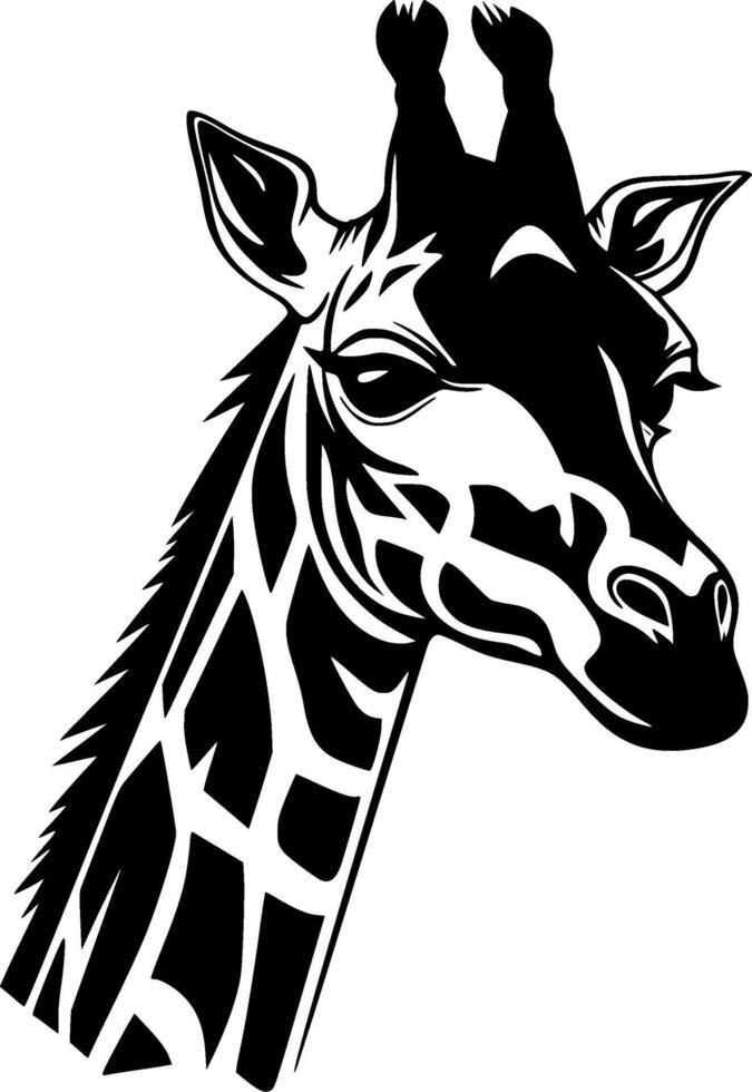 girafe - minimaliste et plat logo - vecteur illustration