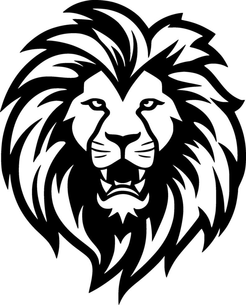 lion, noir et blanc vecteur illustration