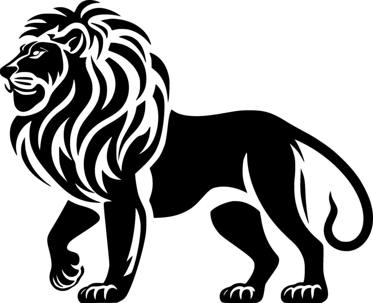 lion, noir et blanc vecteur illustration