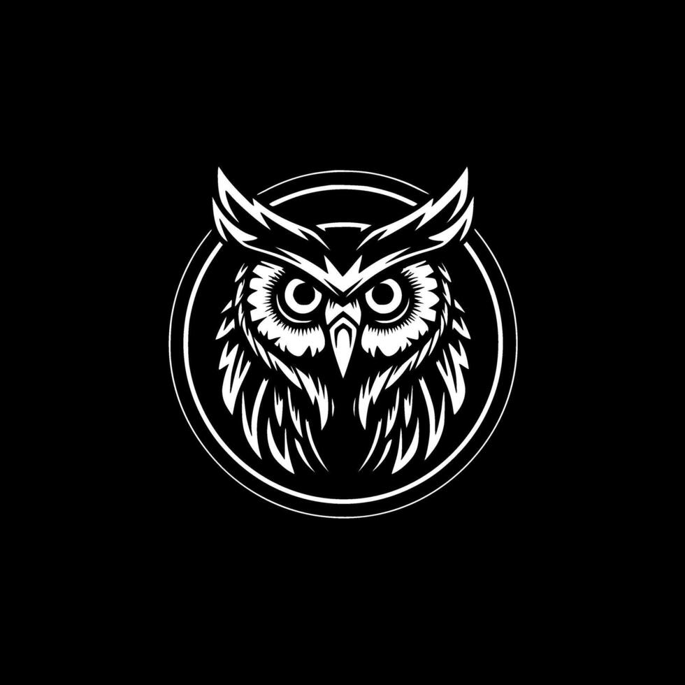 hibou, minimaliste et Facile silhouette - vecteur illustration