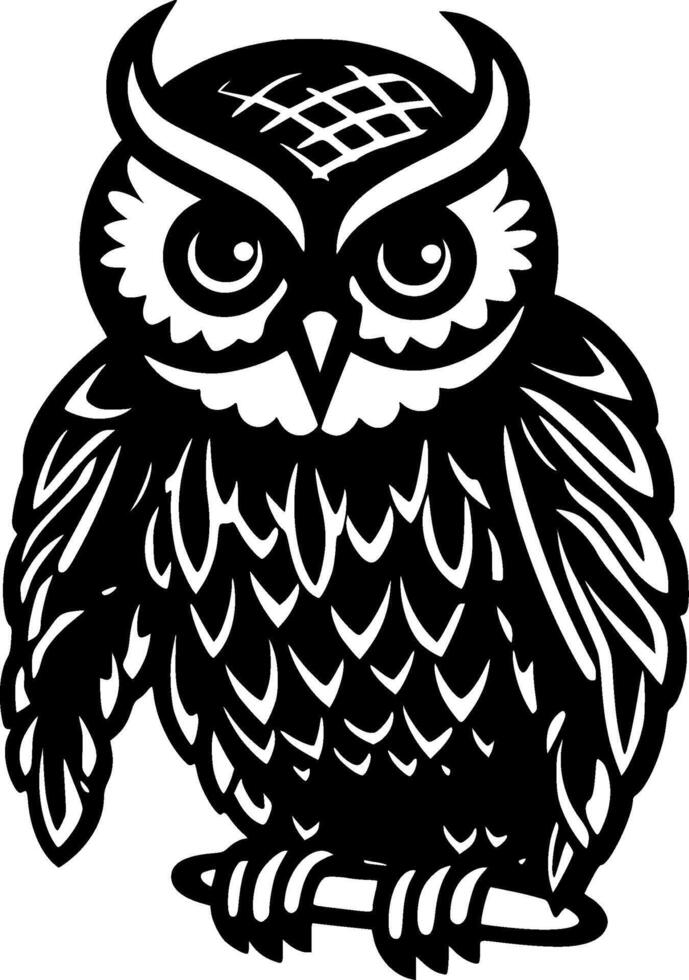 hibou bébé, minimaliste et Facile silhouette - vecteur illustration