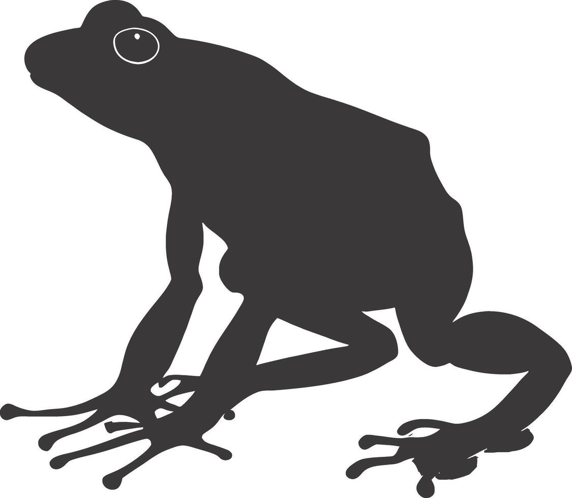 ai généré silhouette grenouille noir Couleur seulement plein corps vecteur