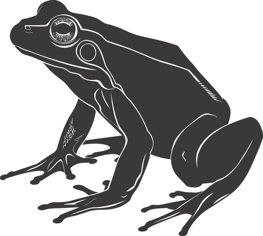 ai généré silhouette grenouille noir Couleur seulement plein corps vecteur