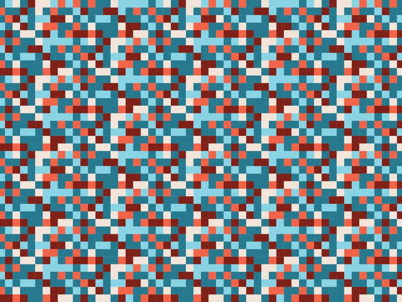 Fait main géométrique bleu pixel Contexte modèle vecteur