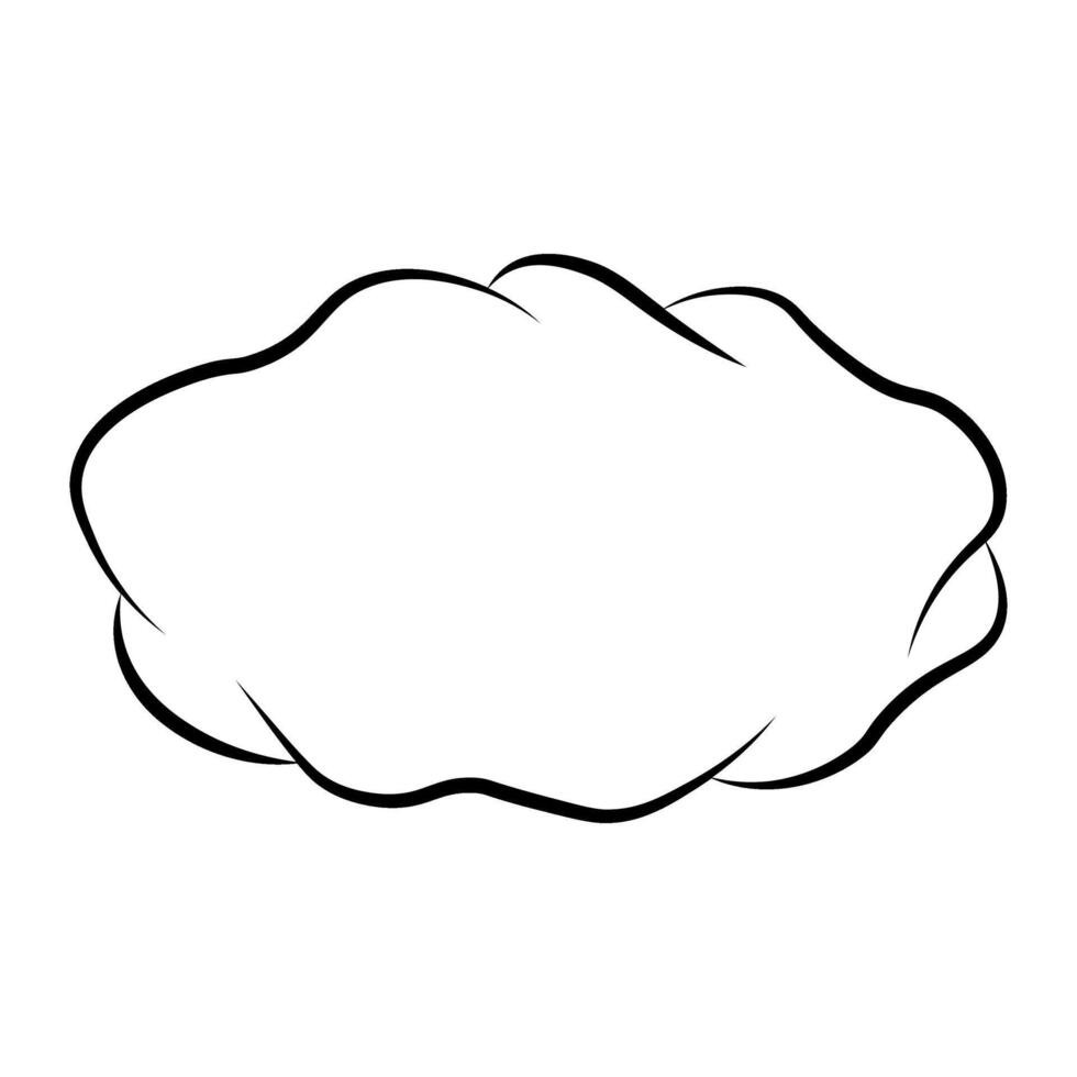 Cadre de dessin animé nuage. abstrait forme avec copie spase pour texte. vecteur illustration