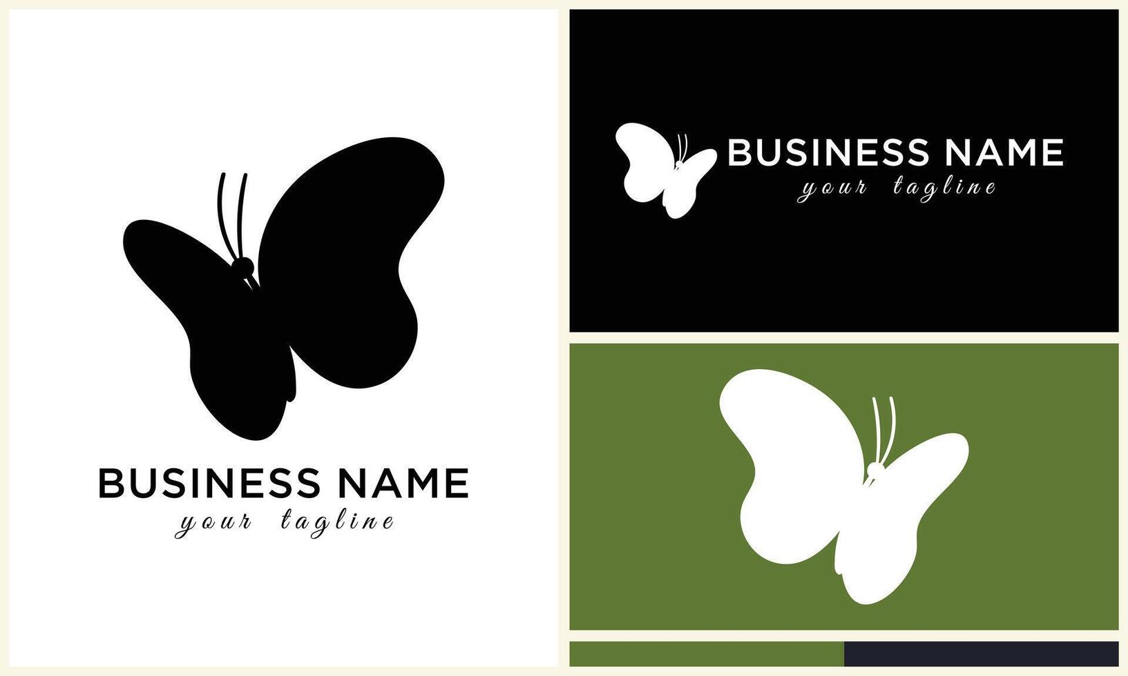 silhouette papillon vecteur logo modèle