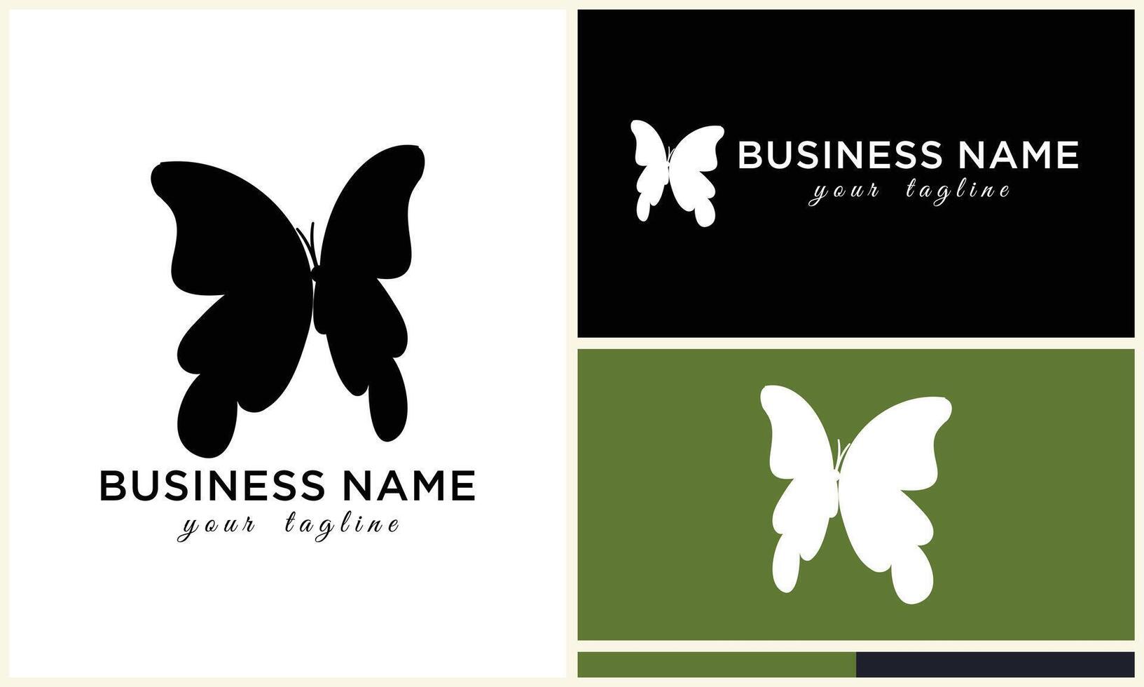 silhouette papillon vecteur logo modèle