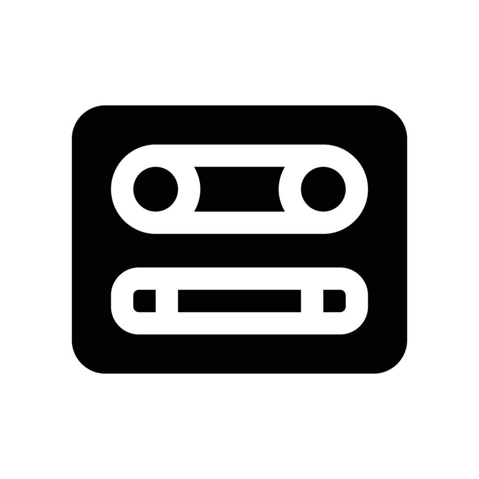 cassette icône. vecteur glyphe icône pour votre site Internet, mobile, présentation, et logo conception.
