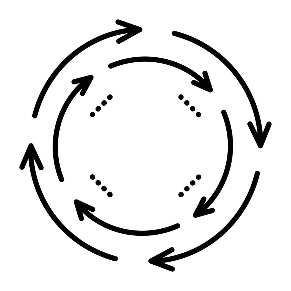 cyclicité de événements, Naturel phénomènes, noir ligne vecteur icône