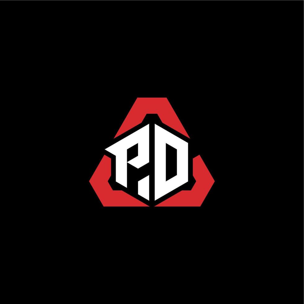pd initiale logo esport équipe concept des idées vecteur