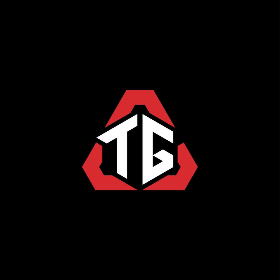 tg initiale logo esport équipe concept des idées vecteur